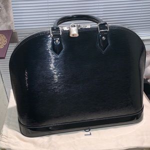 Louis Vuitton Alma PM Black Patent Leather Tote